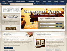 Tablet Screenshot of genealogycenter.org